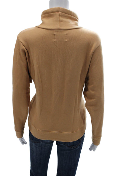Madewell Womens Cotton Cowl Neck Pullover Beige Long Sleeve Size 2XS