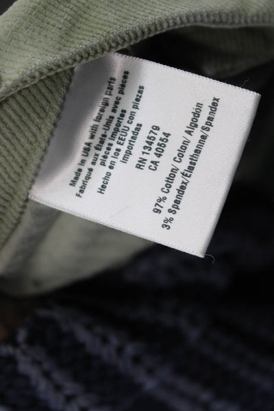 Sundry Womens Jogger Pants Green Cotton Button Closure Size 28