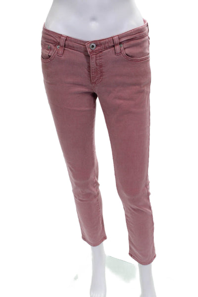 AG Womens Skinny Pink Jeans Cotton Blend Size 28