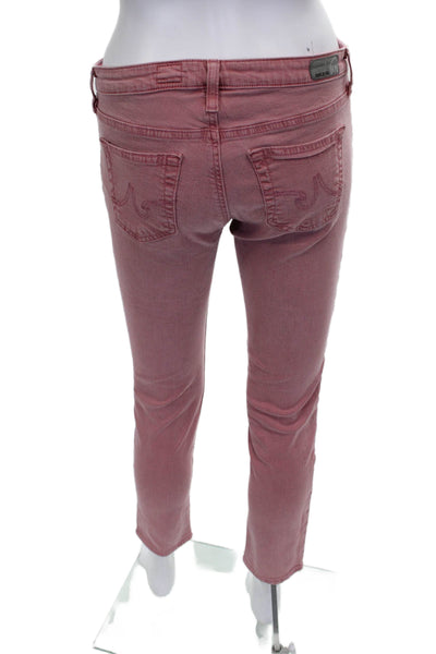 AG Womens Skinny Pink Jeans Cotton Blend Size 28