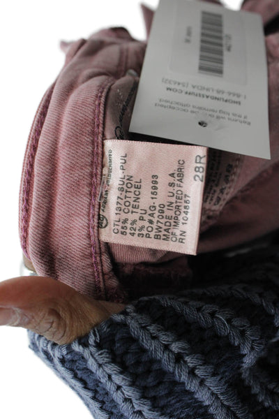 AG Womens Skinny Pink Jeans Cotton Blend Size 28