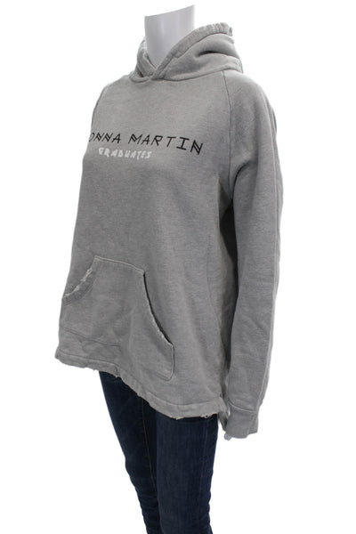 Baja East Unisex Pullover Hoodie Gray Cotton Crew Neck Long Sleeve Size 2