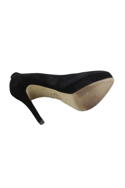 Michael Michael Kors Womens Suede Low Platform Pumps Black Size 7 Medium