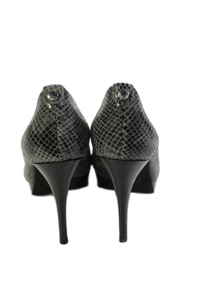 Michael Michael Kors Womens Peep Toe Platform Pumps Grey Size 6.5 Medium