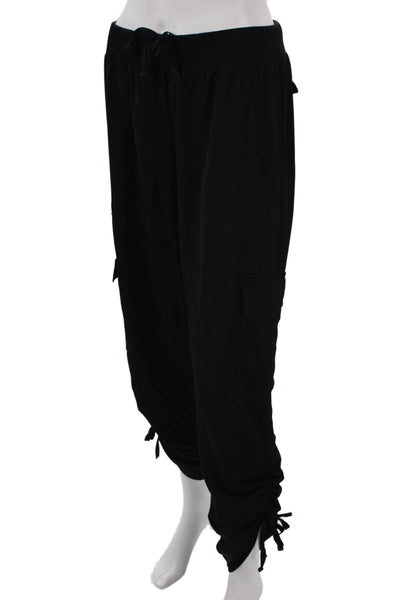 Superdown Womens Cargo Pants Black Polyester Drawstring Size M