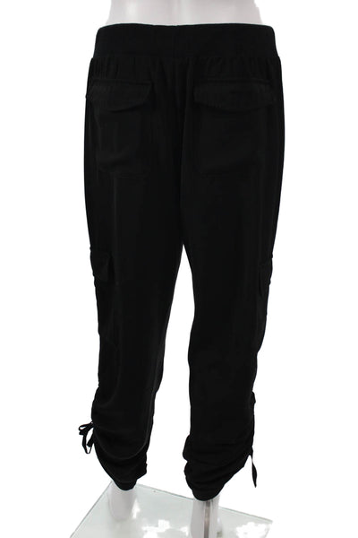 Superdown Womens Cargo Pants Black Polyester Drawstring Size M