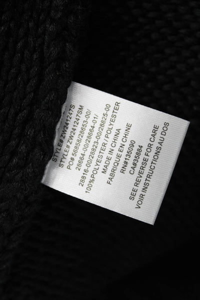Z Supply Women Black Polyester V-Neck Sleeveless Sweater Vest Size L