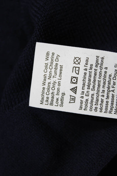 J Crew Womens Pullover Sweater Merino Wool Crew Neck Blue Long Sleeve Size S