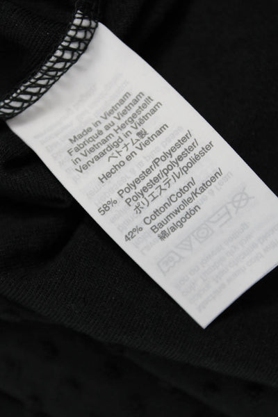 J Crew Womens Black Basic Round Neck Short Sleeve Blouse Size S