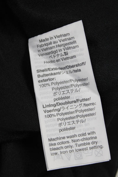 J Crew Womens Shift Dress Black Sleeveless Round Neck Button Polyester Size 4P