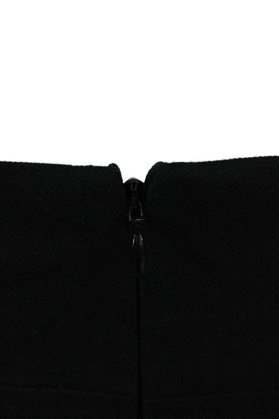 J Crew Women A-Line Linen Sweetheart Neckline Black Dress Size 6P