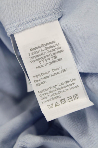 J Crew Women Trapeze Swing Short Sleeve Blue Cotton Dress Size XS