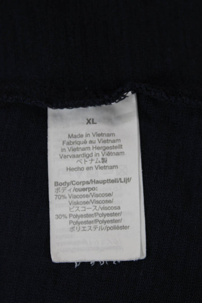J Crew Womens Tunic Tank Blue Viscose Round Neck Sleeveless Size XL