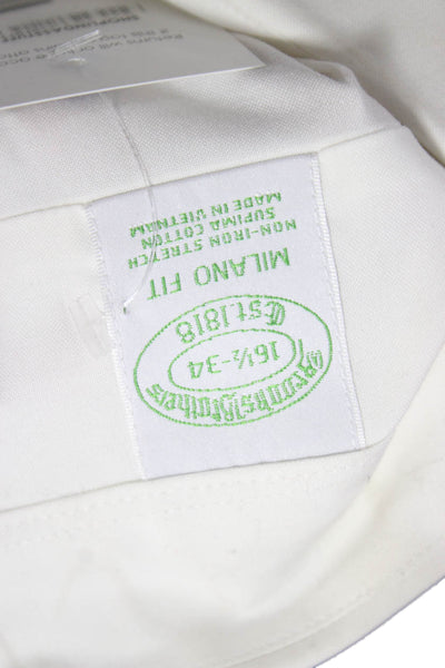 Brooks Brothers Mens Cotton Pocketed Button Down Shirt White Size 16.5