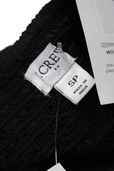 J Crew Womens Black Cotton Sleeveless Square Neck Sundress Petite Size S