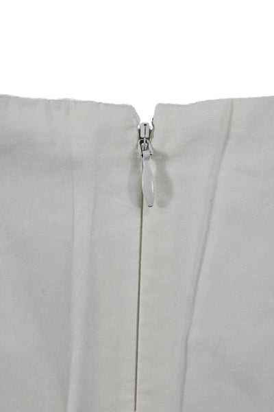 Madewell Women Shift Dress White Cotton Square Neck Short Sleeve Size 4P