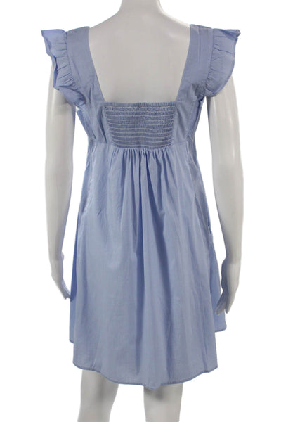 Draper James Womens Blue Floral Sundress Square Neck Sleeveless Size 30