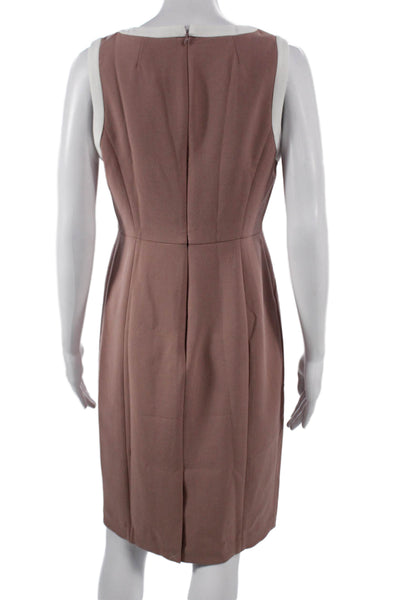 J Crew Womens Pink Sheath Dress Sleeveless Mid Calf Polyester Size 6P