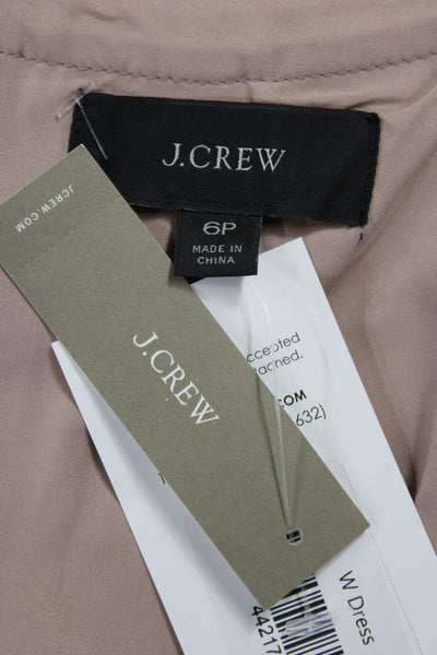 J Crew Womens Pink Sheath Dress Sleeveless Mid Calf Polyester Size 6P