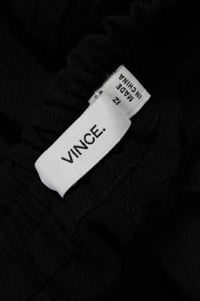 Vince Women Dress Pants Black Polyester Pull On Size 12