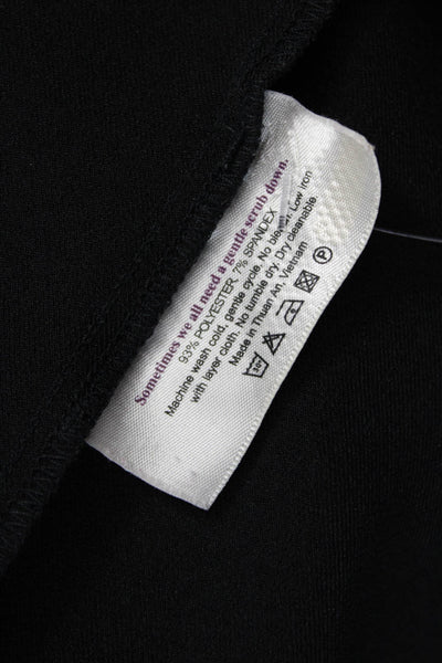 M.M. Lafleur Women Sheath Dress Black Boat Neck 3/4 Sleeve Knee Zip Size 14