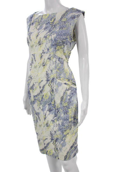 French Connection Womens Sheath Dress Floral Boat Neck Sleeveless Size 10