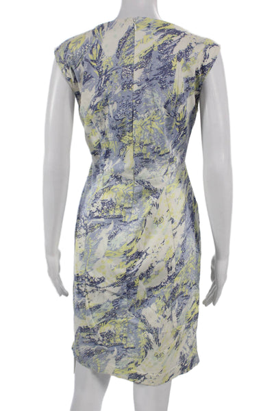 French Connection Womens Sheath Dress Floral Boat Neck Sleeveless Size 10