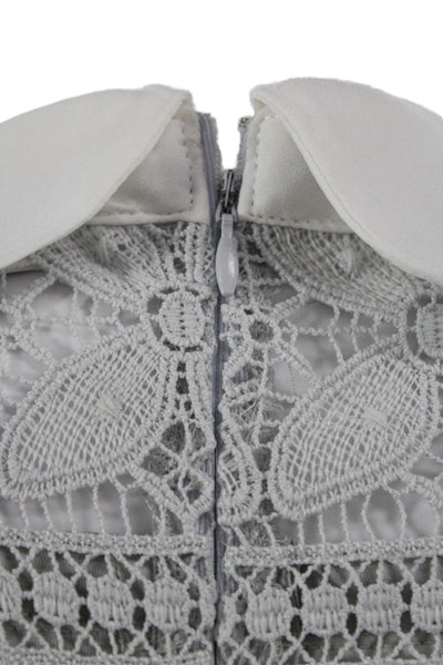 True Decadence Women Fit & Flare Dress Gray Floral 3/4 Sleeve Size 12 Tall