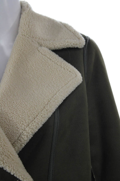 Patrizia Luca Women Overcoat Green Polyester Button Long Sleeve Size S