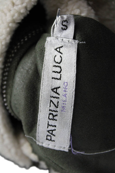 Patrizia Luca Women Overcoat Green Polyester Button Long Sleeve Size S