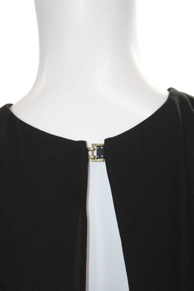 L'Agence Womens Sheath Dress Black Viscose Sleeveless Round Neck Size 2