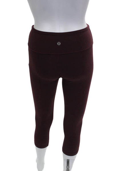 Lululemon Womens Purple Capri Leggings Nylon Blend Size 4