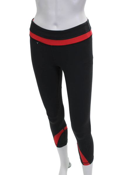 Lululemon Womens Black Colorblock Polyester Blend Capri Leggings Size 4