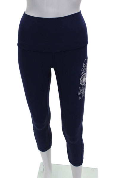 Lululemon Womens Capri Leggings Blue Polyester Blend Size 4