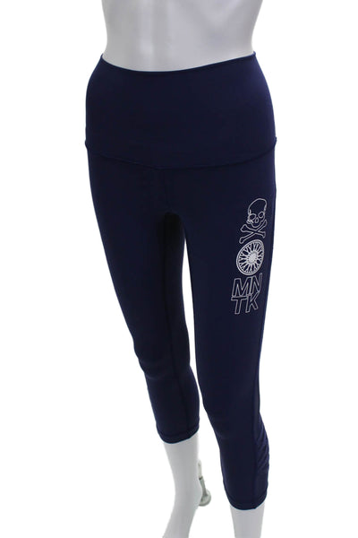 Lululemon Womens Capri Leggings Blue Polyester Blend Size 4