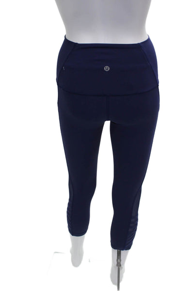 Lululemon Womens Capri Leggings Blue Polyester Blend Size 4