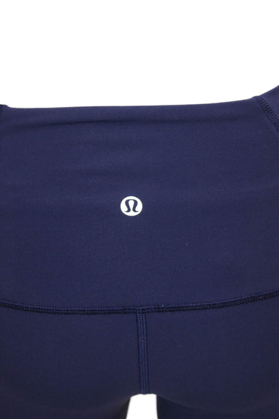 Lululemon Womens Capri Leggings Blue Polyester Blend Size 4