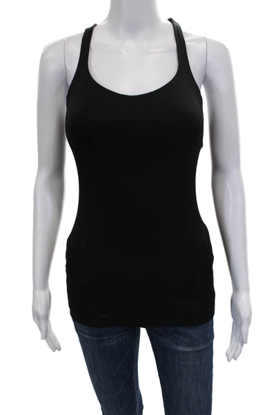 Lululemon Womens Black Basic Tank Scoop Neck Sleeveless Nylon Blend Size M