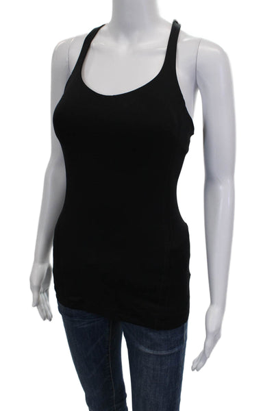 Lululemon Womens Black Basic Tank Scoop Neck Sleeveless Nylon Blend Size M