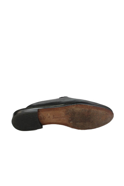 Sam Edelman Womens Leather Embellished Slide On Mules Black Size 5
