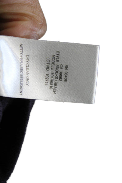 Theory Women Tunic Black Rayon 3/4 Sleeve Round Neck Pullover Size PP