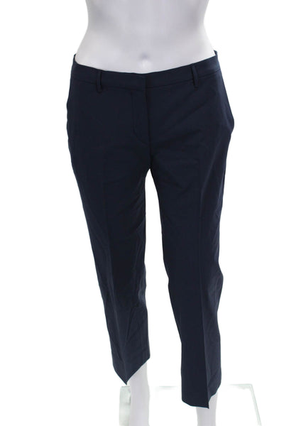 Malo Womens Ankle Pants Blue Wool Zip Inseam 26 Size 38