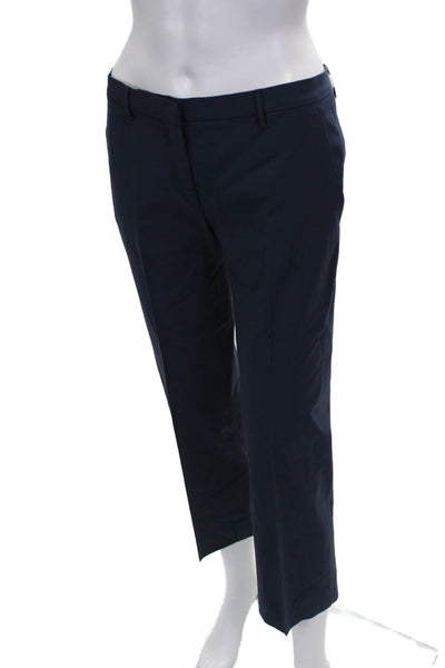Malo Womens Ankle Pants Blue Wool Zip Inseam 26 Size 38