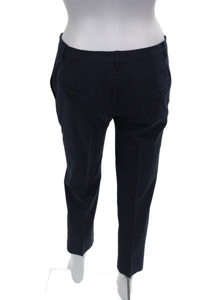 Malo Womens Ankle Pants Blue Wool Zip Inseam 26 Size 38