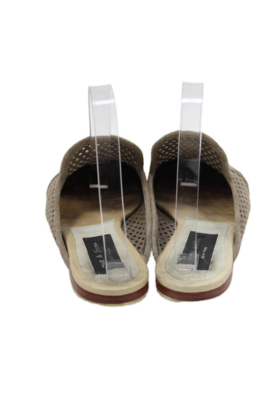 Schutz Womens Suede Caged Slingbacks Sandal Heels Beige Size 7 B