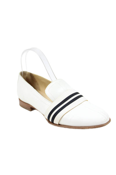 Rag & Bone Womens Leather Slide On Casual Loafers White Black Size 37 7