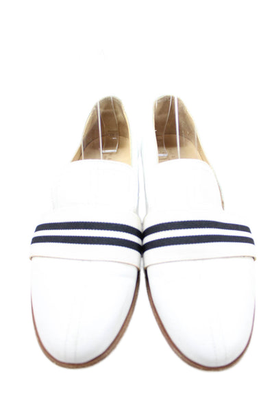 Rag & Bone Womens Leather Slide On Casual Loafers White Black Size 37 7