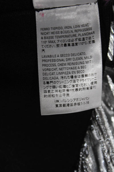 Balenciaga Women Pleated Skirt Silver Knee Length Polyester Size 36
