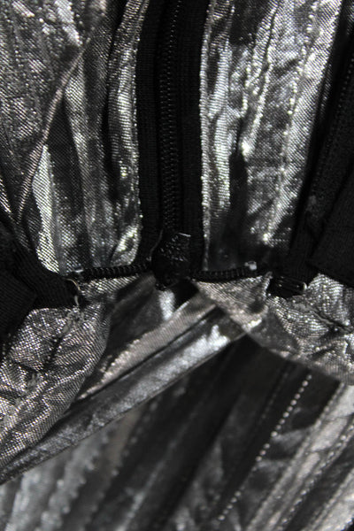Balenciaga Women Pleated Skirt Silver Knee Length Polyester Size 36