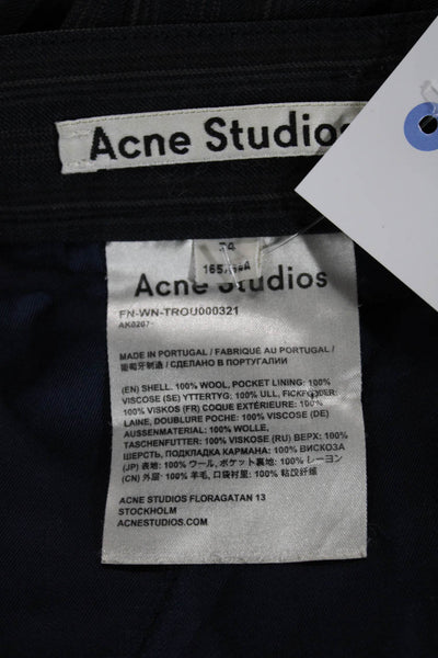 ACNE Studios Women Gray Wool Striped Dress Pants Size 34